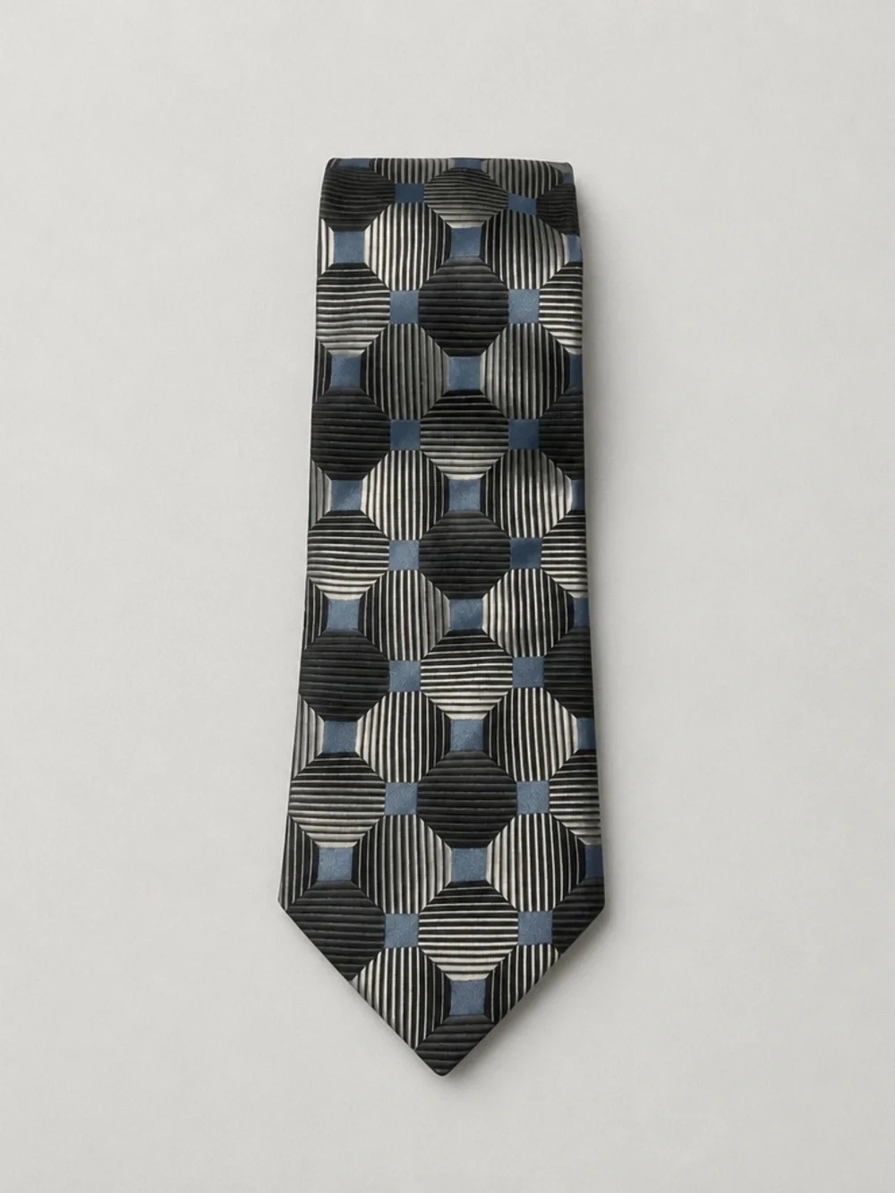 Bergamo New York Geometric Pattern Silk Tie